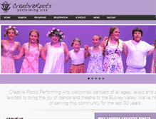 Tablet Screenshot of creativeroots.ca